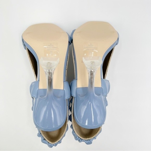 Nine West Womens Size 6 Light Blue Faux Vegan Leather Barbie Sandals Heels Shoes - Picture 11 of 16